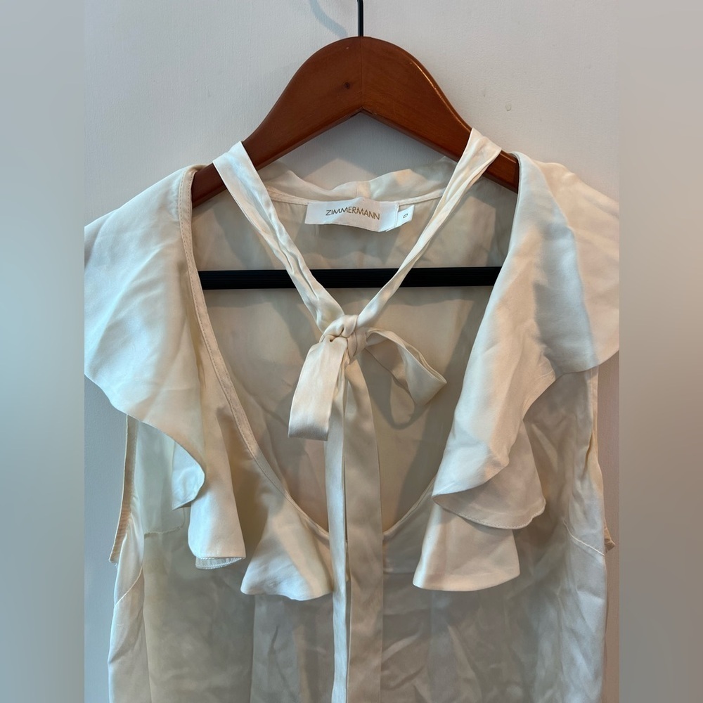 Zimmermann Cream Ruffle Blouse - Picture 4 of 16